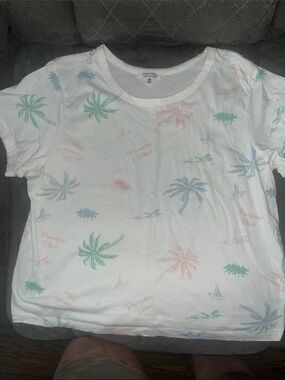 Kids' White Tropical Palm Tee - Paradise Vibes